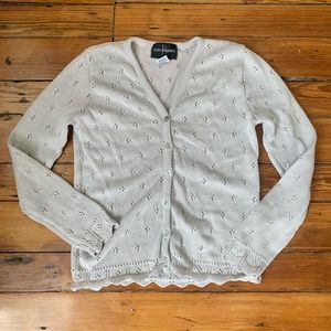 *vintage* John Roberts Grey Eyelet Cardigan